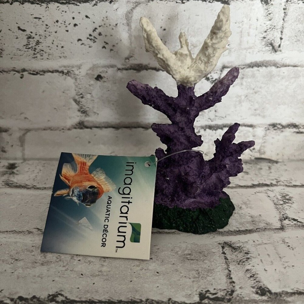 Imagitarium Staghorn Coral Purple Aquatic Decor NWT